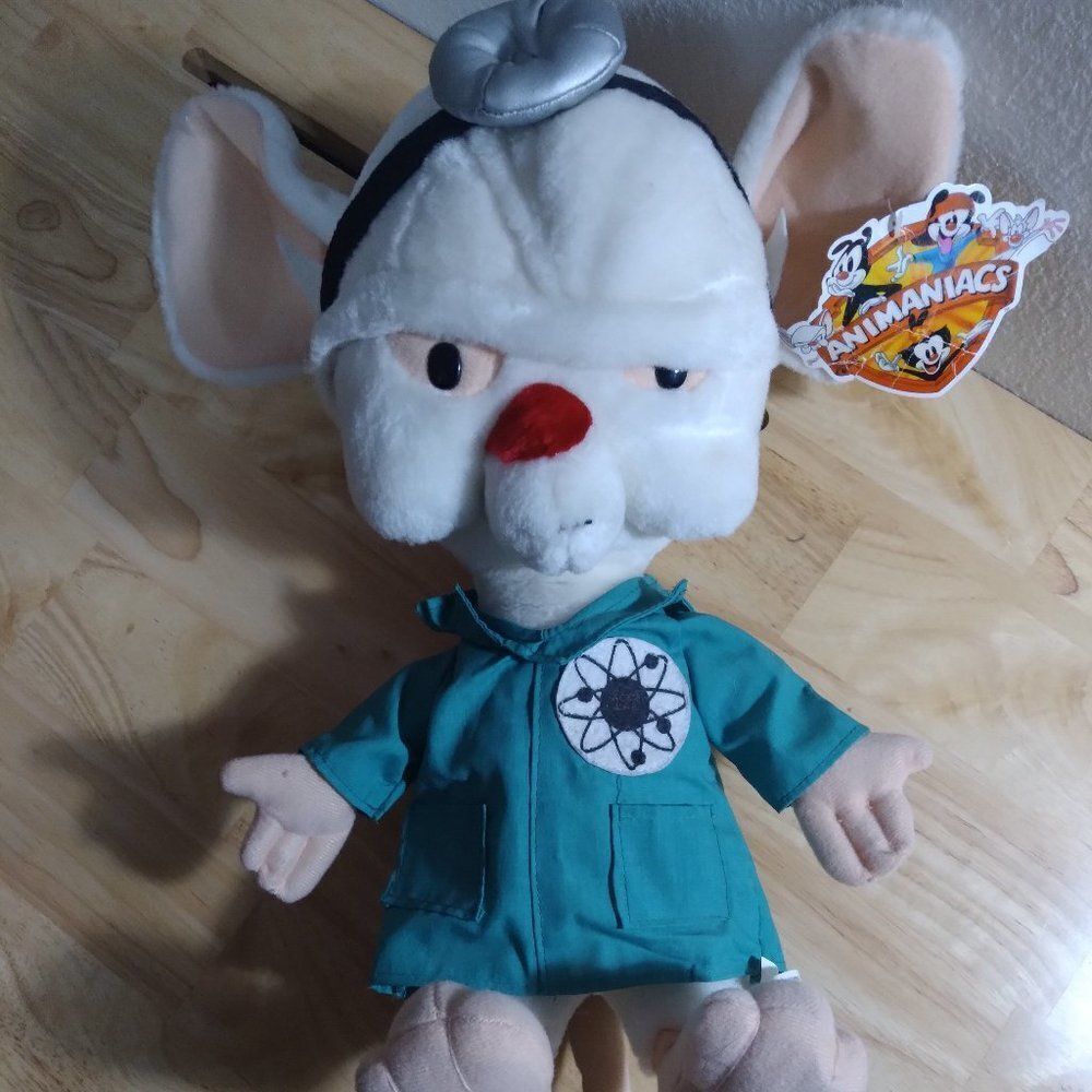 NWT Vintage Animaniacs Brain Plush Toy Large